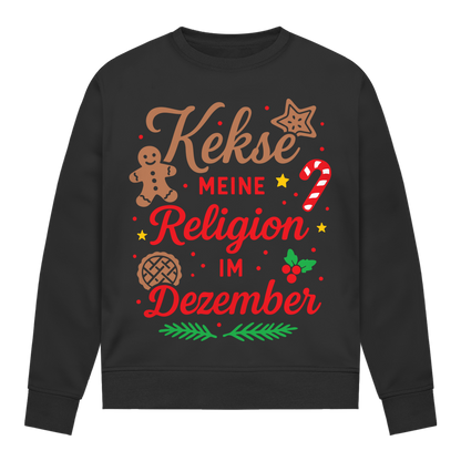 Damen Sweatshirt Kekse meine Religion im Dezember