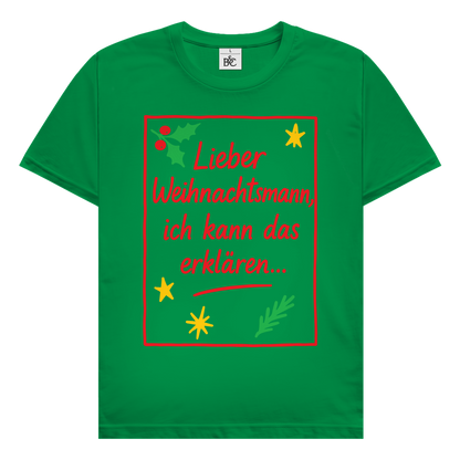 Herren T-Shirt Lieber Weihnachtsmann ich kann das erklären
