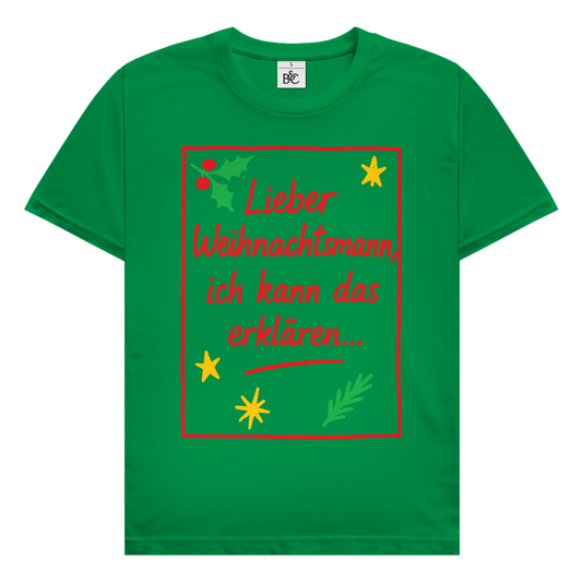Herren T-Shirt Lieber Weihnachtsmann ich kann das erklären