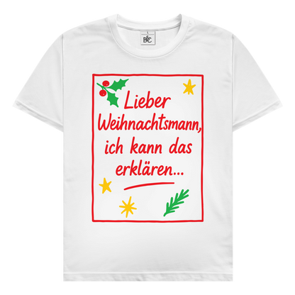 Herren T-Shirt Lieber Weihnachtsmann ich kann das erklären