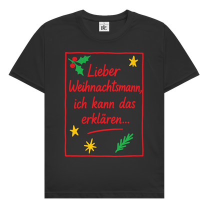 Herren T-Shirt Lieber Weihnachtsmann ich kann das erklären