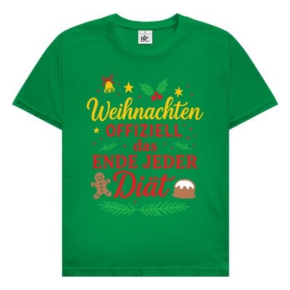 Herren T-Shirt Weihnachten offiziell das Ende jeder Diät