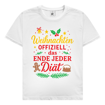 Herren T-Shirt Weihnachten offiziell das Ende jeder Diät