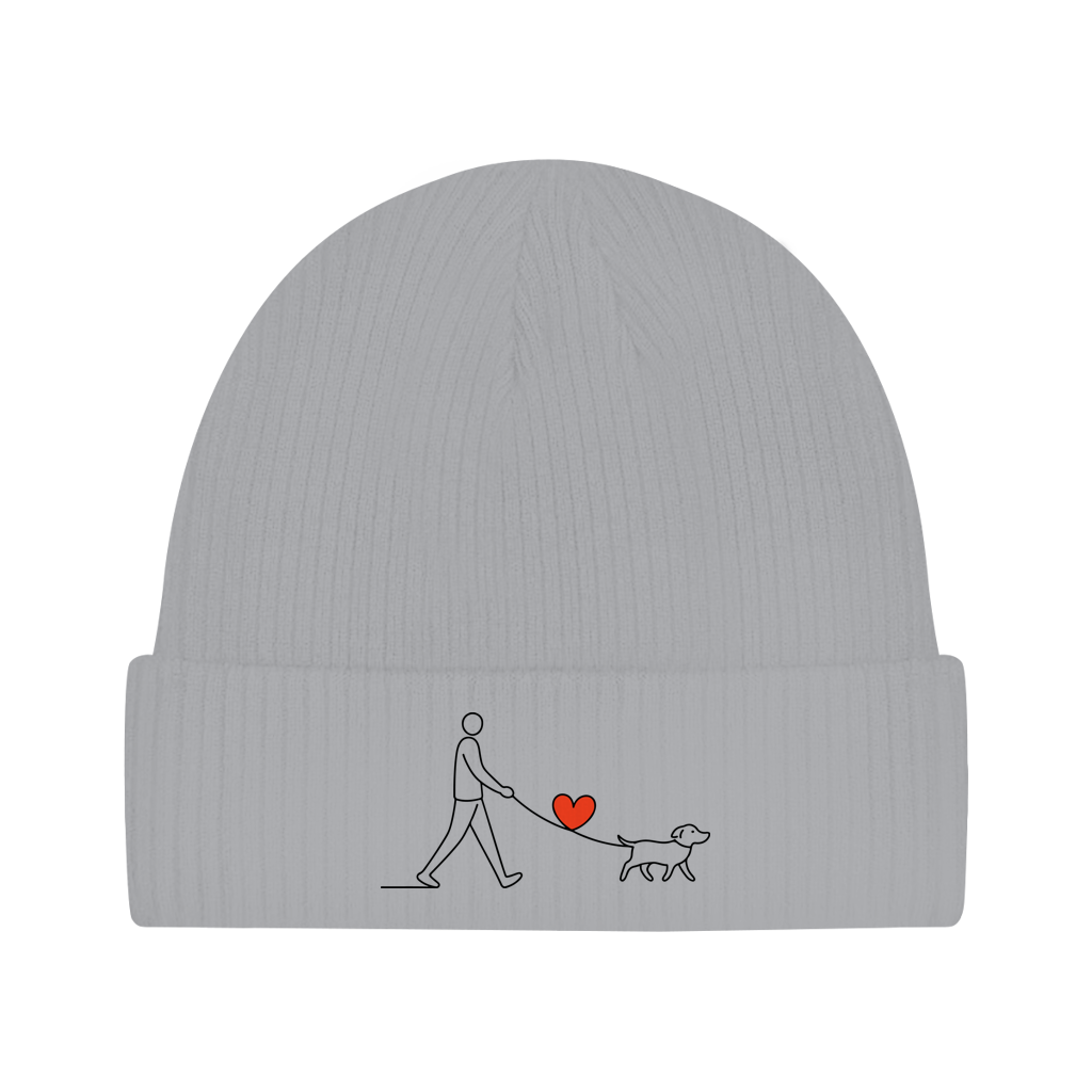 Beanie Hundespaziergang mit Herz und Leine