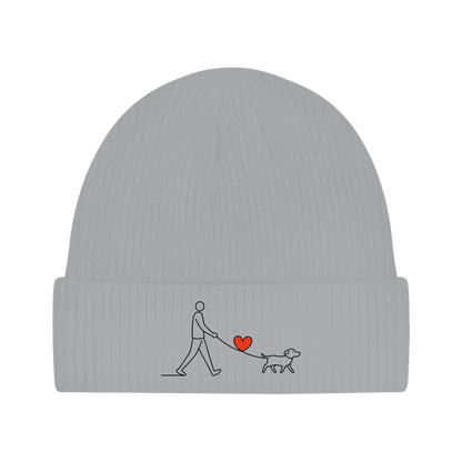 Beanie Hundespaziergang mit Herz und Leine