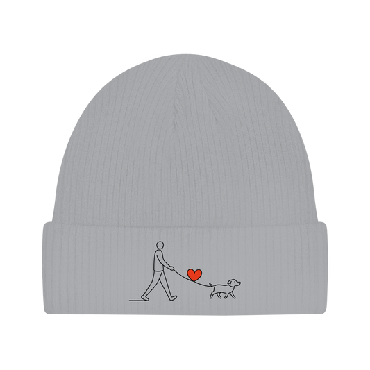 Beanie Hundespaziergang mit Herz und Leine