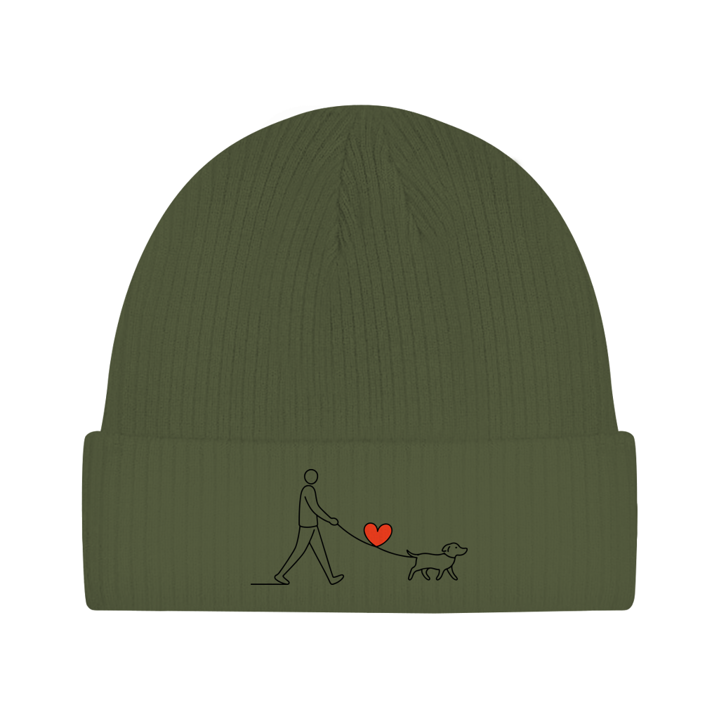 Beanie Hundespaziergang mit Herz und Leine
