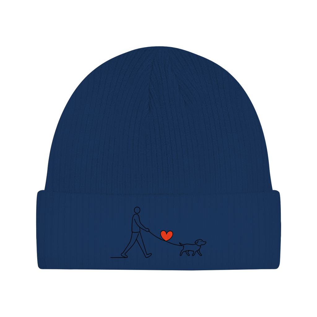 Beanie Hundespaziergang mit Herz und Leine