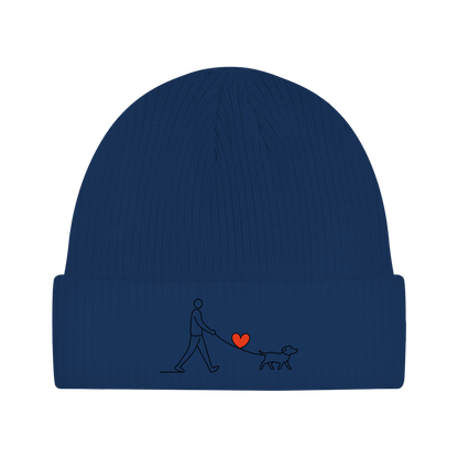 Beanie Hundespaziergang mit Herz und Leine
