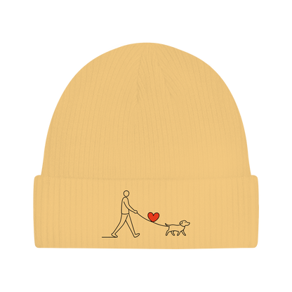 Beanie Hundespaziergang mit Herz und Leine