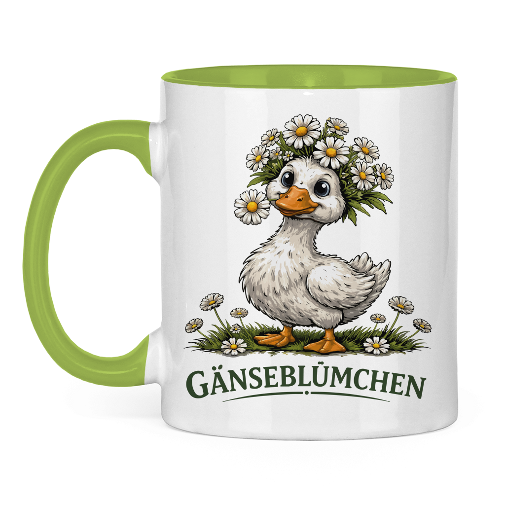 Tasse zweifarbig Gänseblümchen