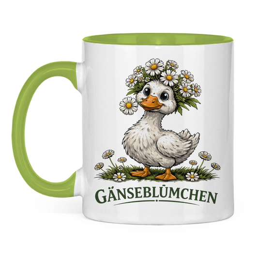 Tasse zweifarbig Gänseblümchen