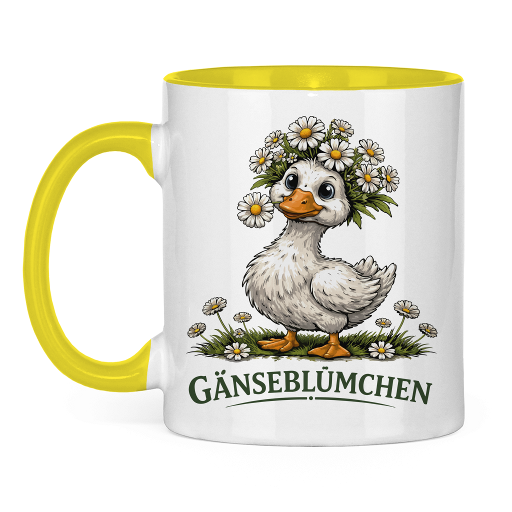 Tasse zweifarbig Gänseblümchen