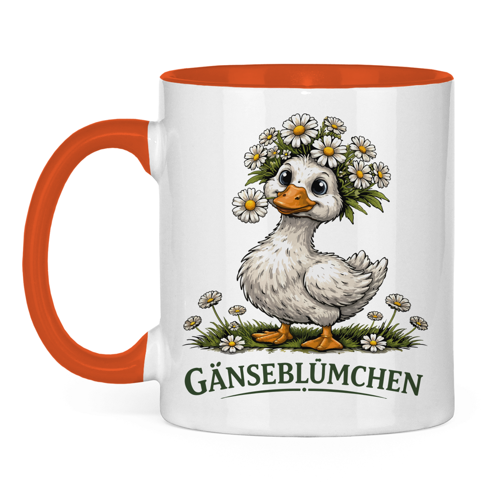 Tasse zweifarbig Gänseblümchen