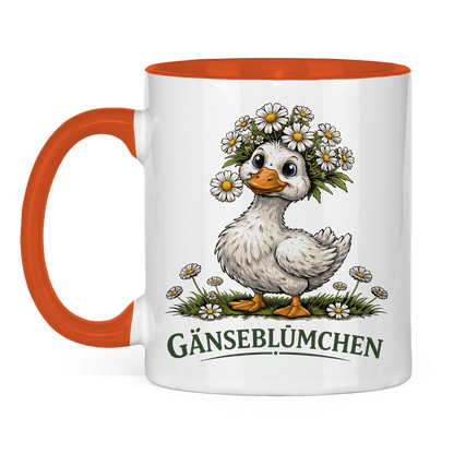 Tasse zweifarbig Gänseblümchen