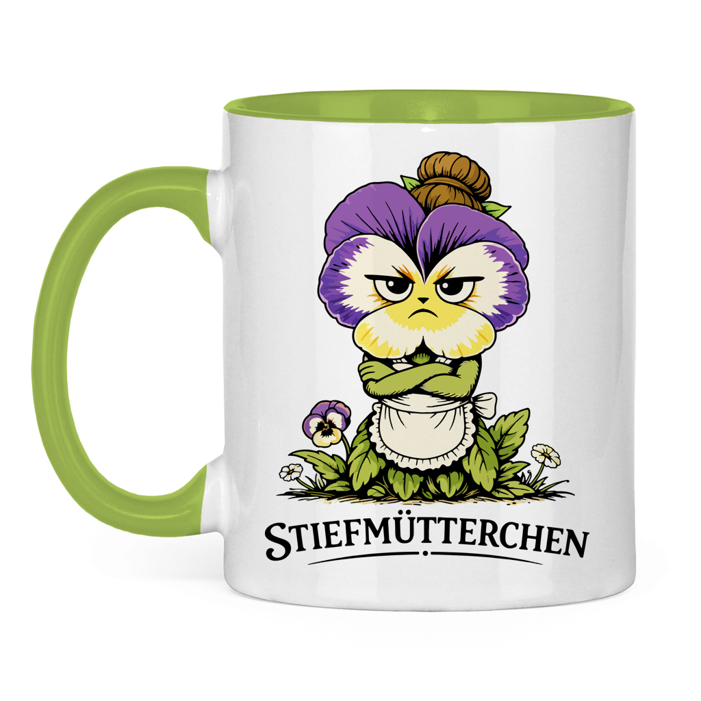 Tasse zweifarbig Stiefmütterchen
