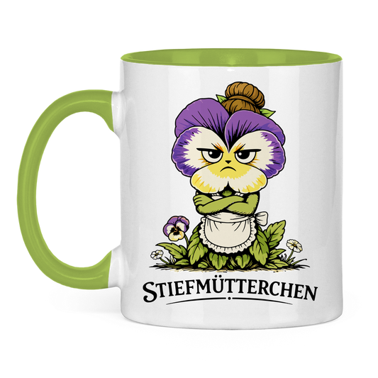 Tasse zweifarbig Stiefmütterchen