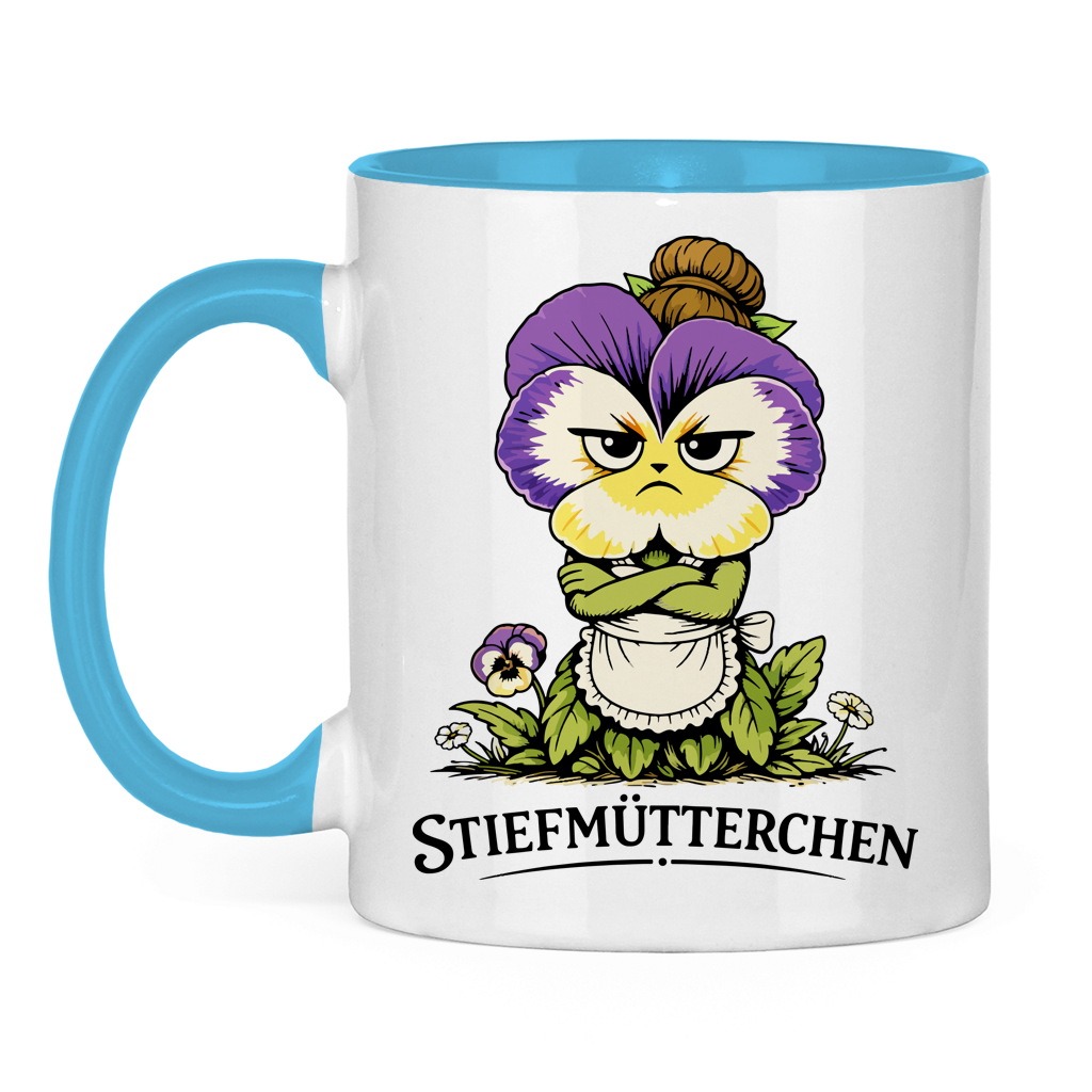 Tasse zweifarbig Stiefmütterchen