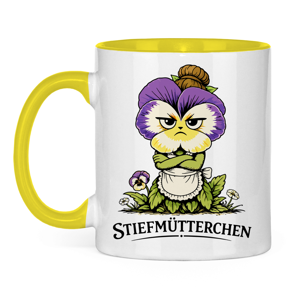 Tasse zweifarbig Stiefmütterchen