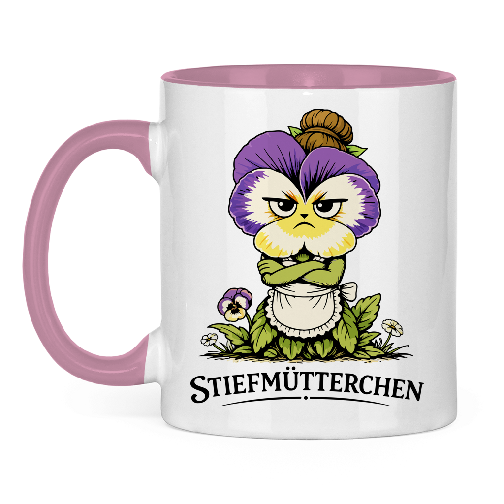 Tasse zweifarbig Stiefmütterchen
