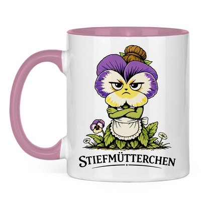 Tasse zweifarbig Stiefmütterchen