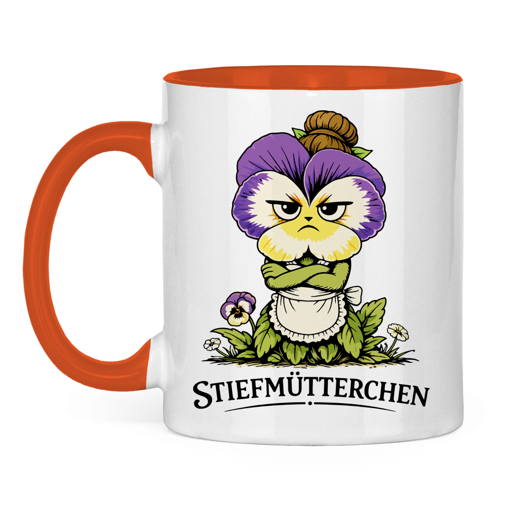 Tasse zweifarbig Stiefmütterchen