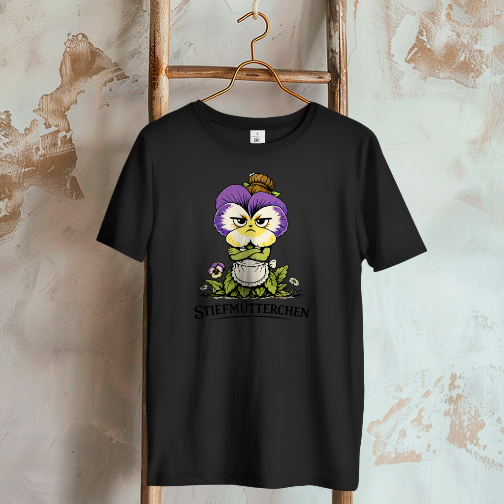 Damen T-Shirt Stiefmütterchen