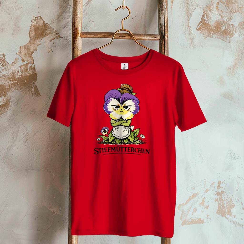 Damen T-Shirt Stiefmütterchen