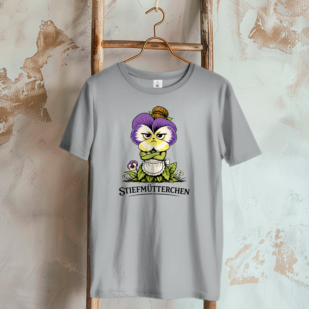 Damen T-Shirt Stiefmütterchen