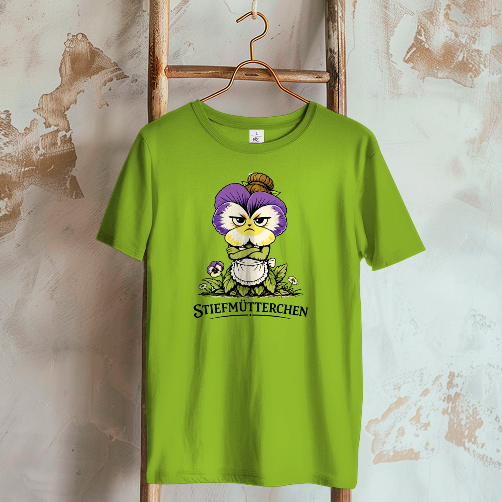 Damen T-Shirt Stiefmütterchen