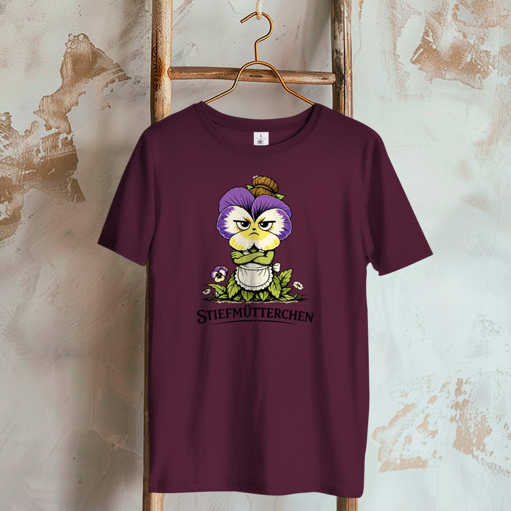 Damen T-Shirt Stiefmütterchen