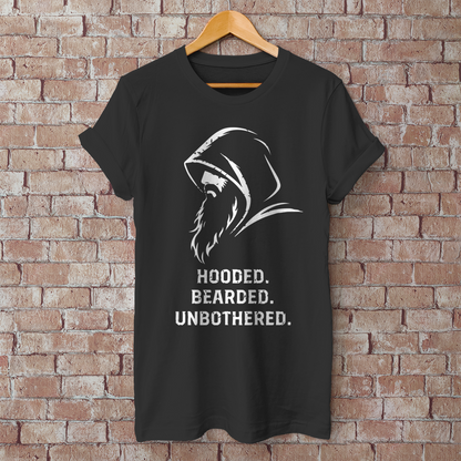 Herren T-Shirt Hooded Bearded Unbothered