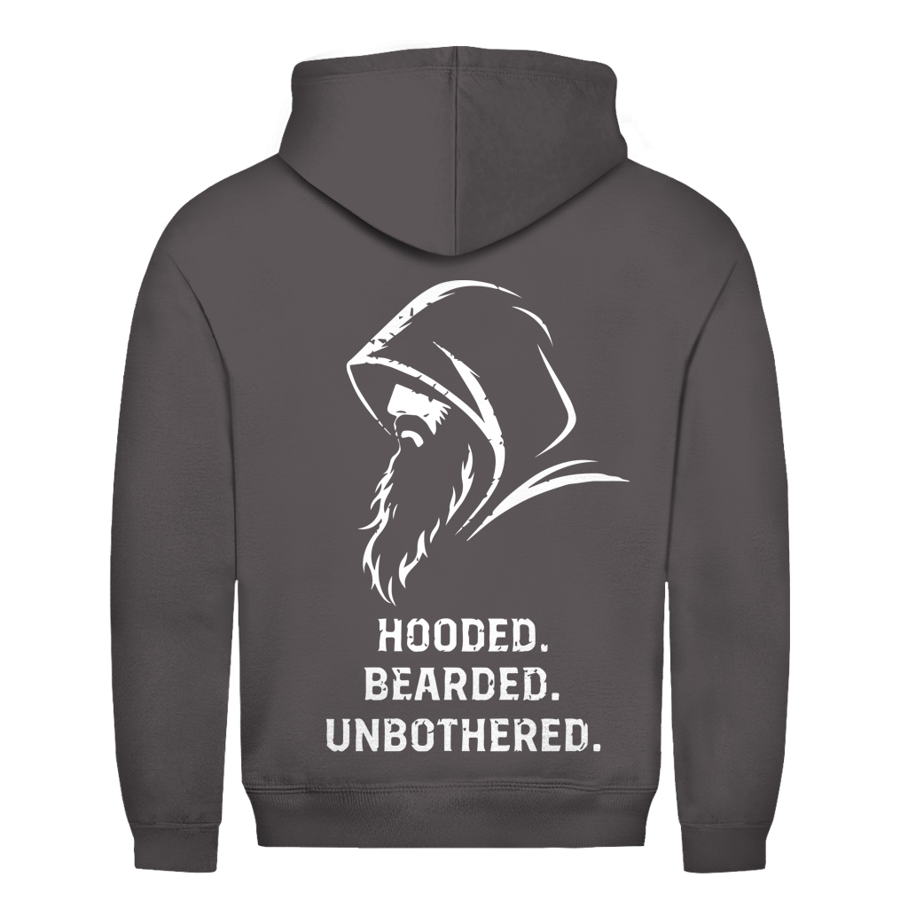 Herren Hoodie Hooded Bearded Unbothered