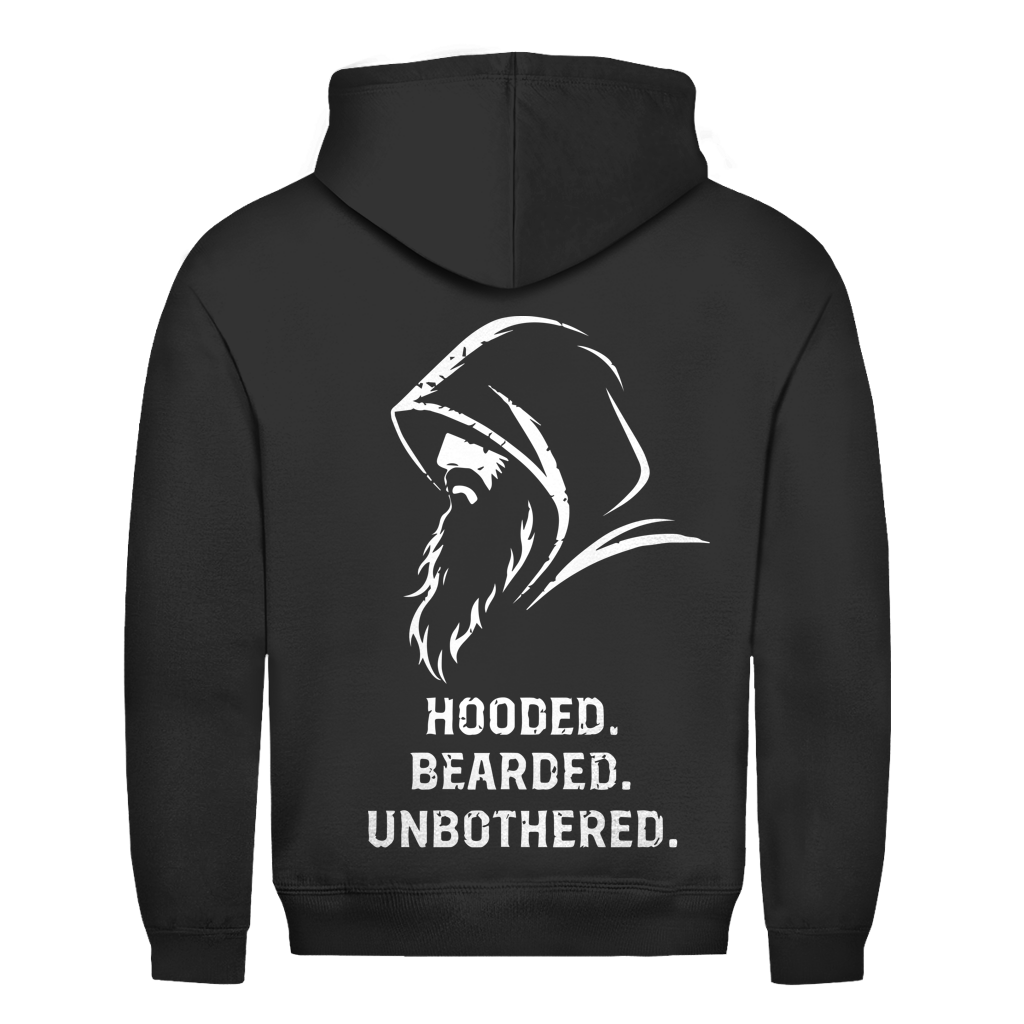 Herren Hoodie Hooded Bearded Unbothered