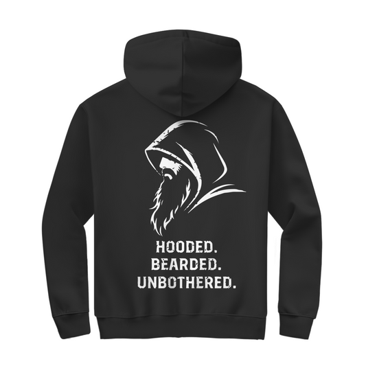 Herren Zipper Hoodie Hooded Bearded Unbothered