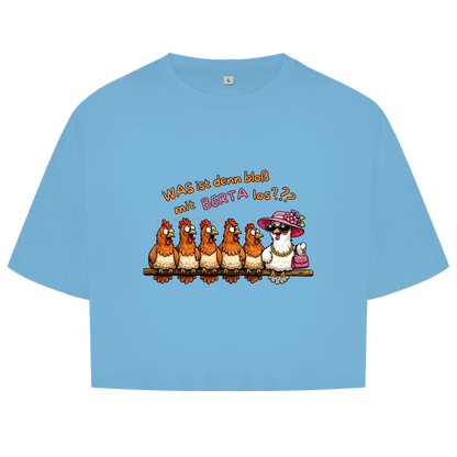 Damen Oversize Crop Top Was ist denn bloß mit Berta los