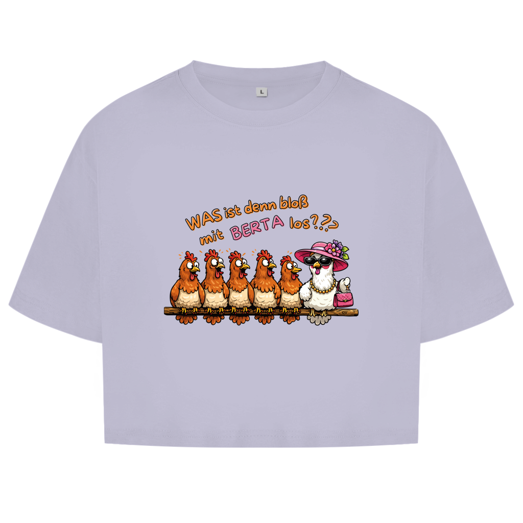 Damen Oversize Crop Top Was ist denn bloß mit Berta los