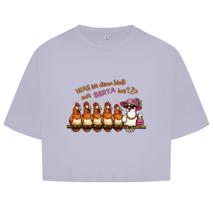 Damen Oversize Crop Top Was ist denn bloß mit Berta los