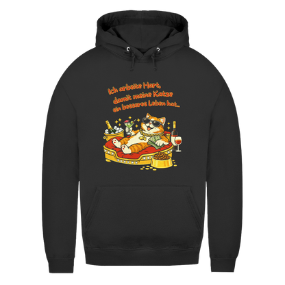 Damen Hoodie Ich arbeite hart, damit meine Katze ein besseres Leben hat