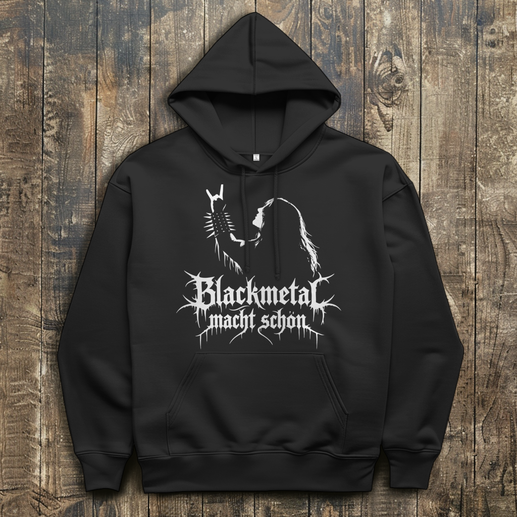 Herren Hoodie Blackmetal macht schön