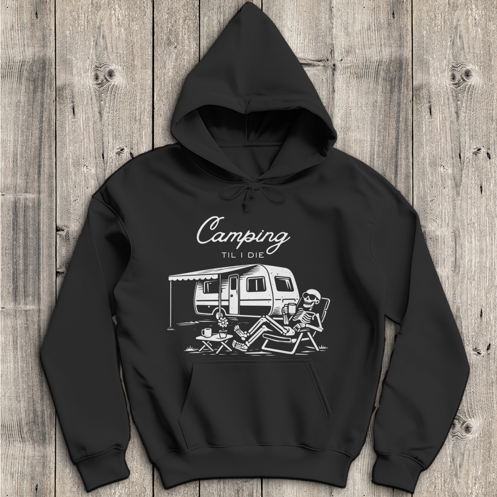 Herren T-Shirt Camping til i die