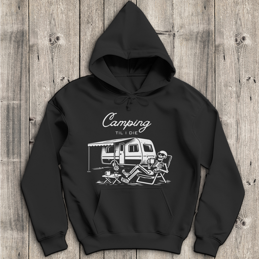 Herren T-Shirt Camping til i die