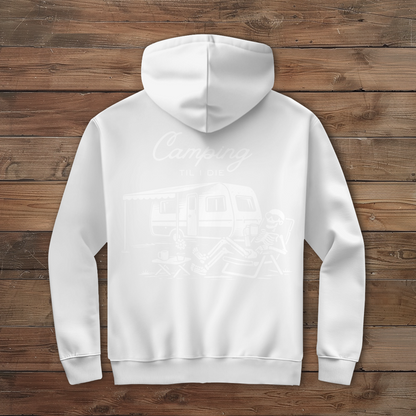 Herren Zipper Hoodie Camping til i die