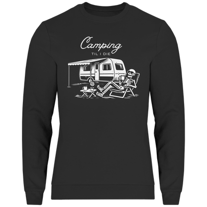 Herren Sweatshirt Camping til i die
