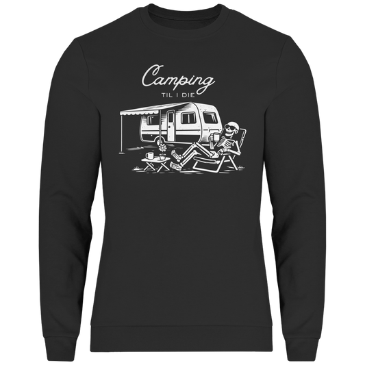 Herren Sweatshirt Camping til i die