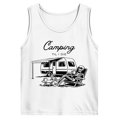 Herren Basic Tank Top Camping til i die