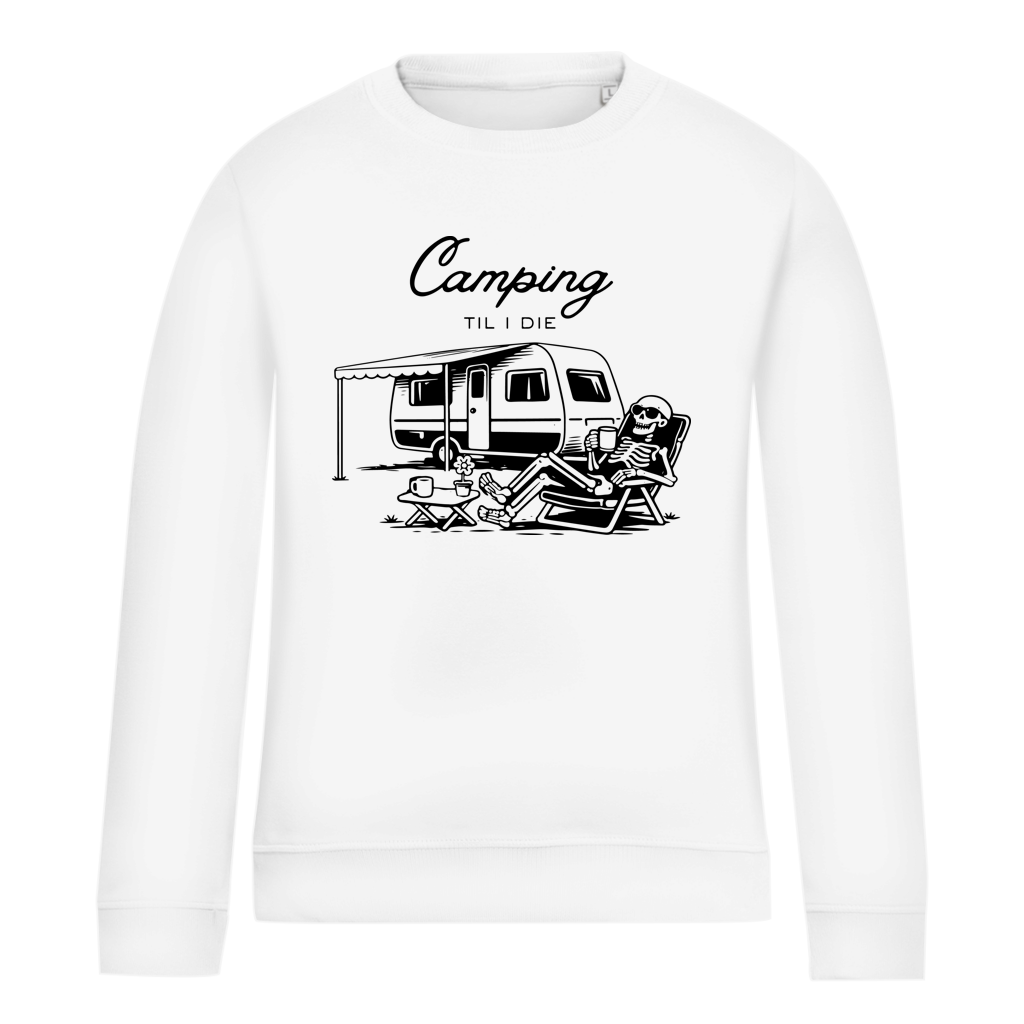 Damen Sweatshirt Camping til i die