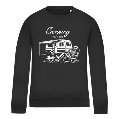 Damen Sweatshirt Camping til i die