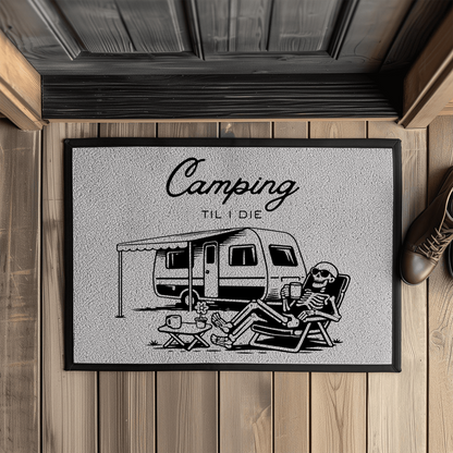 Fußmatte mit Gummirand Camping til i die