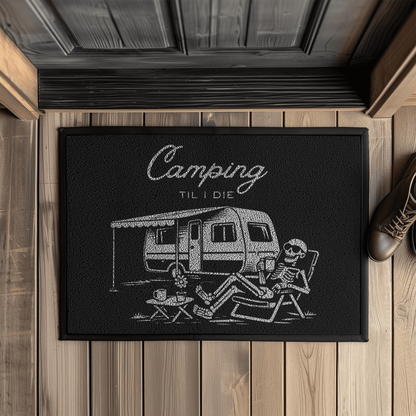 Fußmatte mit Gummirand Camping til i die